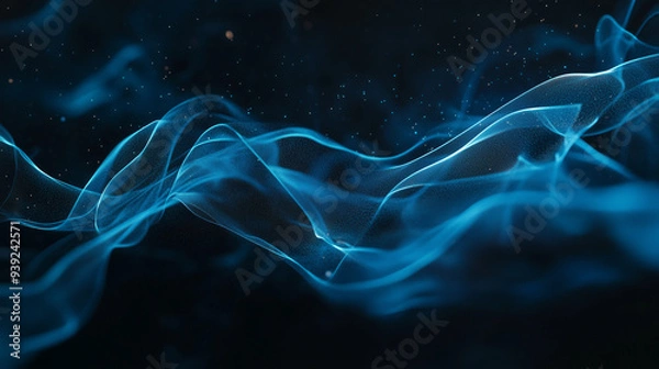 Obraz abstract background with blue smoke, smoke texture