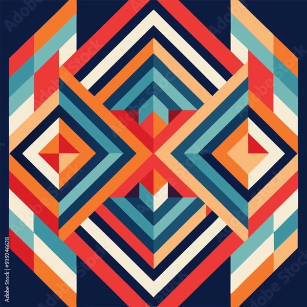 Fototapeta classic geometric pattern in a modern, minimalist style