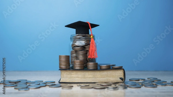 Fototapeta Saving for Student Success Scholarships for College and University Tuition, Tuition, Investments, Scholarships and Saving for Education