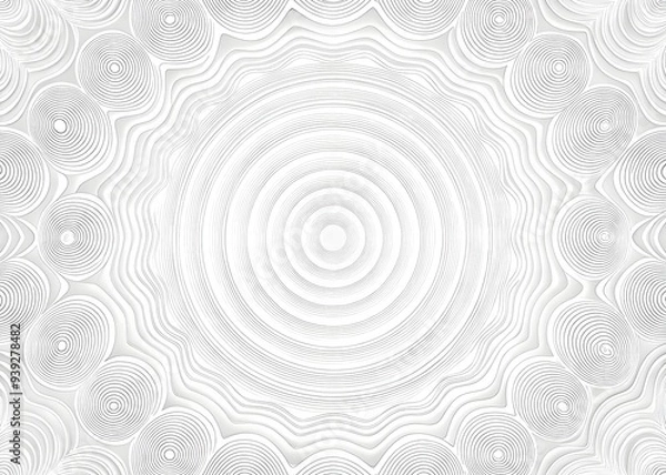 Obraz Abstract Fluid Waves Circular Patterns Design Minimalist Art