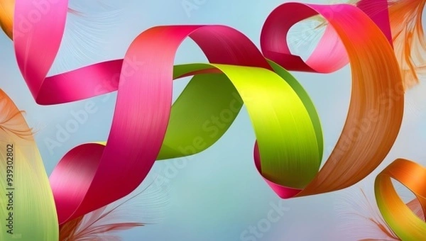 Fototapeta Background with ribbon. Generative Ai.