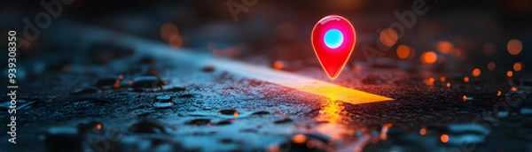 Fototapeta Photo Realistic as Glossy Glowing Holographic Laptop and Calendar concept as A photo featuring a glossy glowing holographic laptop and a calendar. The objects are positioned towards the right highligh