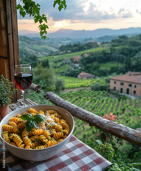 Obraz dinner on a grape plantation