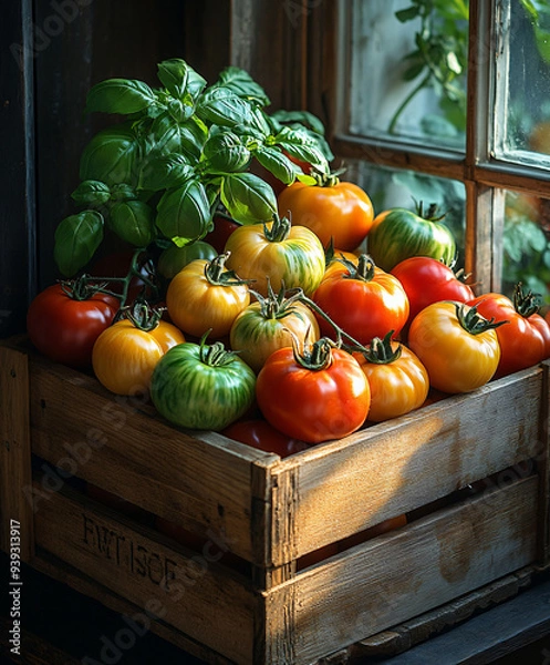 Obraz tomatoes in a box