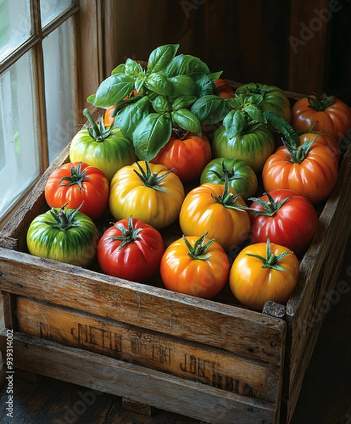 Obraz tomatoes in a box