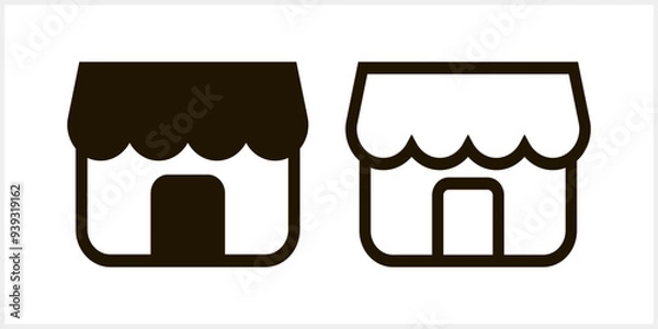 Fototapeta Store shop icon isolated Vector stock illustration