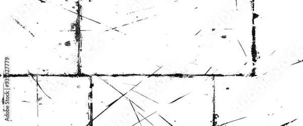 Obraz Vector vintage grunge texture black and white scratches white and black sketches line texture white line sketch effect.