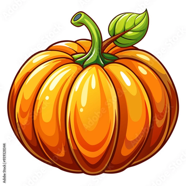 Obraz pumpkin vector, illustration of pumpkin isolated on white background