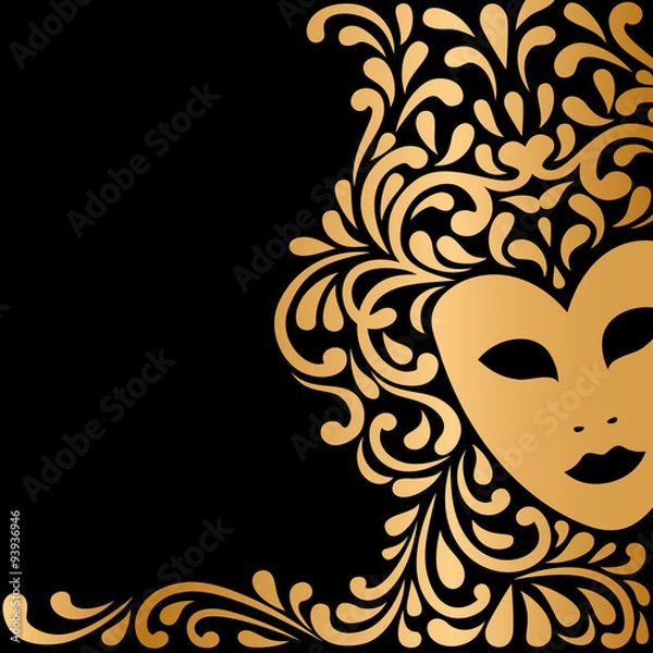Obraz golden mask with ornament