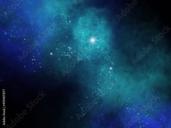 Fototapeta Nabula and space. Illustration, abstract background made from a tablet for background.
