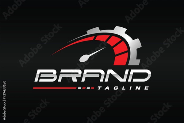 Obraz rpm speedometer gear logo