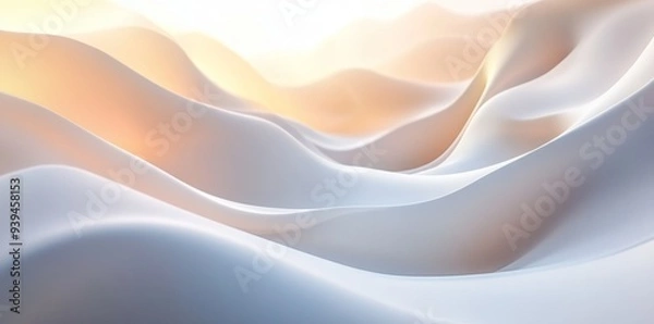 Obraz Abstract White and Orange Wave Pattern