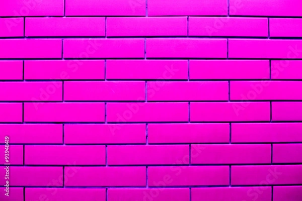 Fototapeta Modern colorful style bricks background , backdrop , wallpaper , neon color wall  