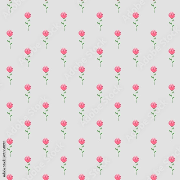 Obraz Hand drawn flowers seamless pattern