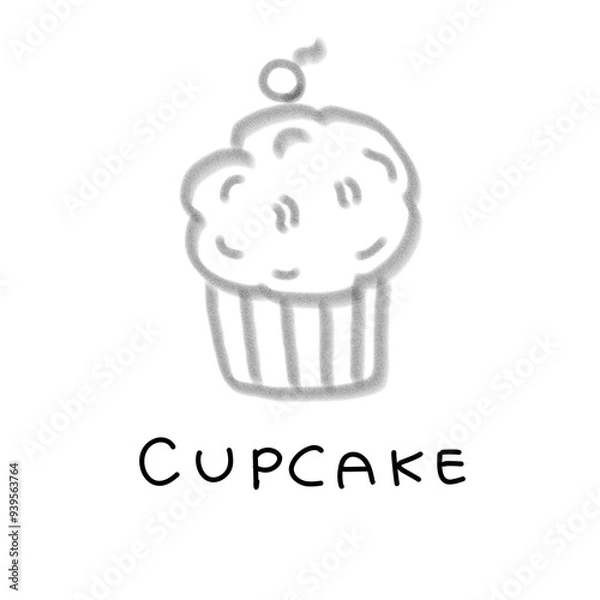 Obraz illustration of a cupcake