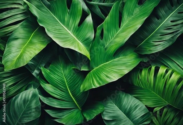 Fototapeta green leaf background