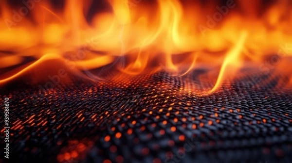 Fototapeta Enhancing Safety with Thermal-Resistant Composites Fibers in High-Temperature Environments