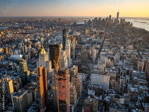 Obraz Couché du soleil sur Manhattan
