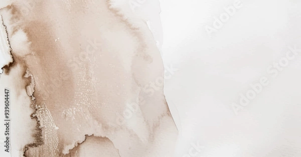 Fototapeta Abstract horizontal watercolor background. Hand drawn vector texture. Brush stroked painting pastel color watercolour