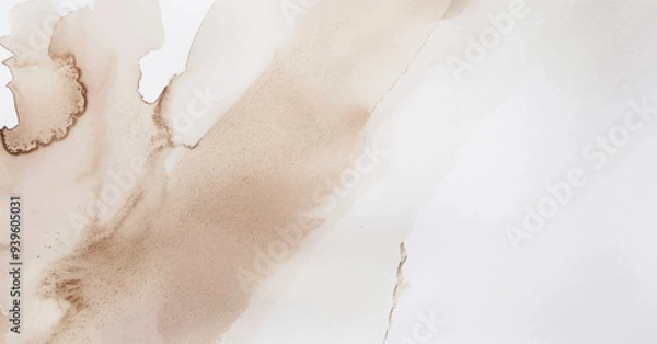 Fototapeta Abstract horizontal watercolor background. Hand drawn vector texture. Brush stroked painting pastel color watercolour