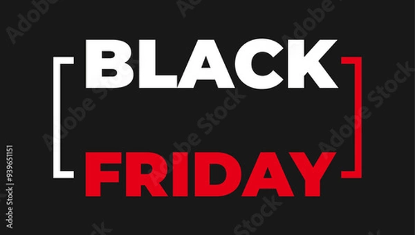 Fototapeta Festive Black Friday sale! BLACK FRIDAY  Text title typography with black background set against rich marsala backdrop. Ideal for your Black Friday deals, marketing designing ads 