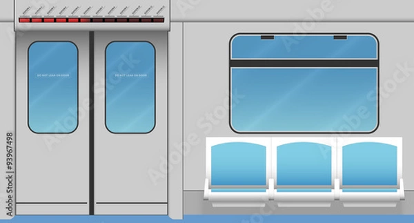 Obraz Metro train interior