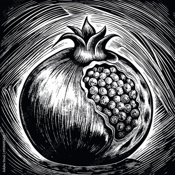 Obraz pomegranate vector