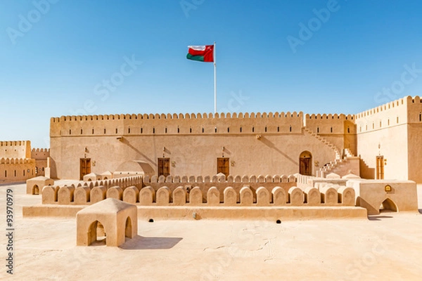 Fototapeta Al Hazm Fort in Rustaq, Oman. It is located about 175 km to the southwest of Muscat, the capital of Oman.