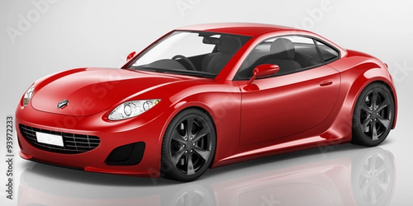 Fototapeta Sport Car Vehicle Transportation 3D Illustration Concept