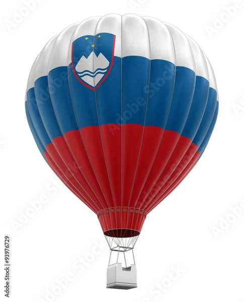 Fototapeta Hot Air Balloon with Slovene Flag (clipping path included)