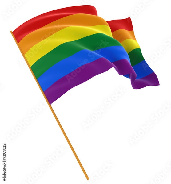 Obraz Rainbow Gay Pride Flag. Image with clipping path
