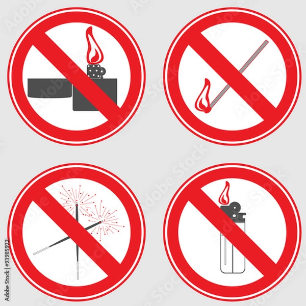 Fototapeta open fire prohibited