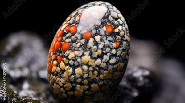 Fototapeta Intricate patterns on a natural stone egg