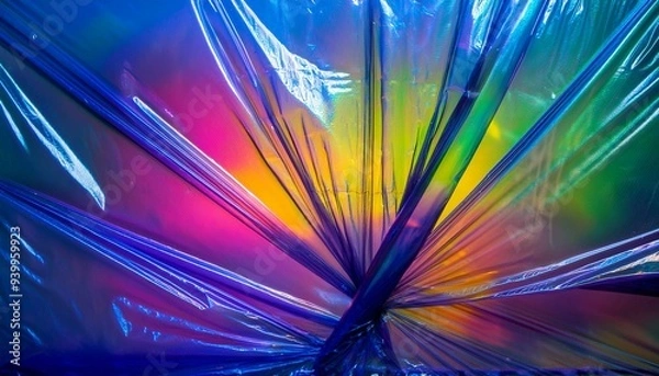 Obraz 형형색색의 무지개빛 플라스틱 필름