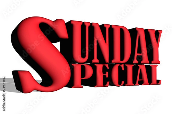 Obraz Sunday Special Sign 3D