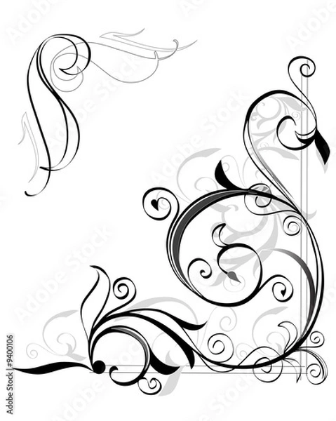 Obraz old fashioned floral pattern