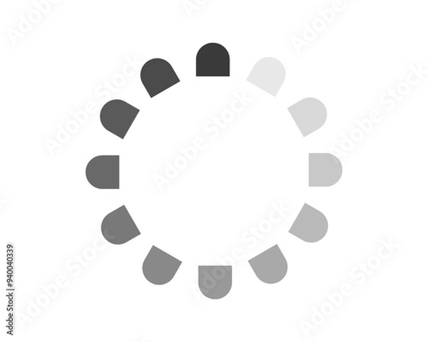 Obraz Loading bar status icon. Vector illustration. Vector loaded icons. Download progress. Donload or Upload.