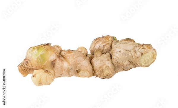 Fototapeta Fresh ginger on white background