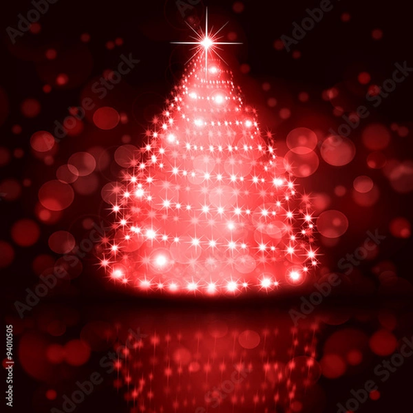 Obraz Christmas red tree