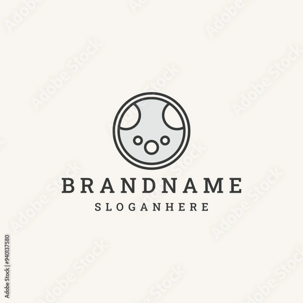 Obraz koala line logo icon design vector on white background