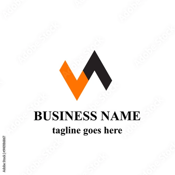 Fototapeta Illustration of Creative Initial VA Vector Logo for Your Brand