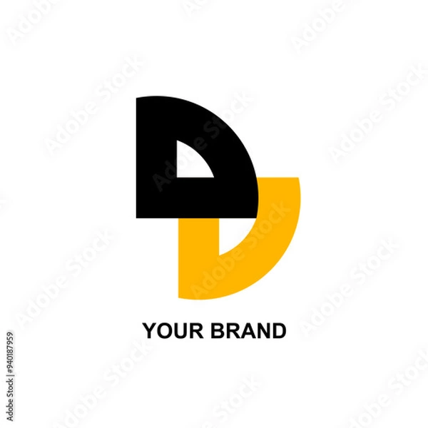 Fototapeta Illustration of Creative Initial DD or DB Vector Logo for Your Business