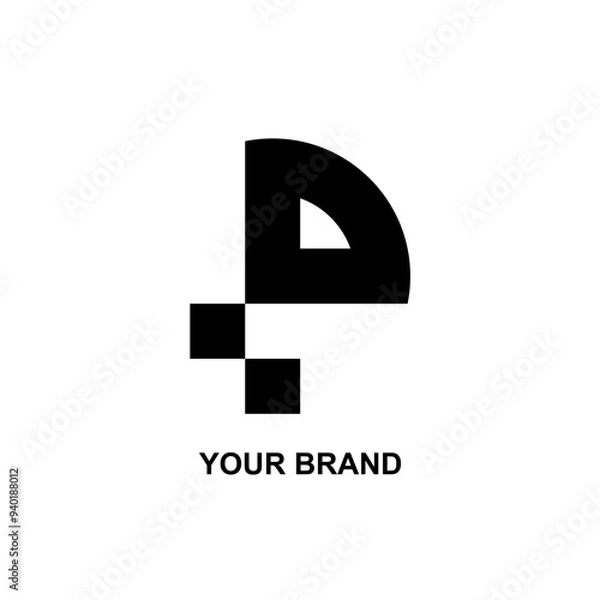 Fototapeta Illustration of Creative Initial P Vector Logo for Your Brand
