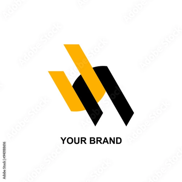 Fototapeta Illustration of Creative Initial UN Vector Logo for Your Brand