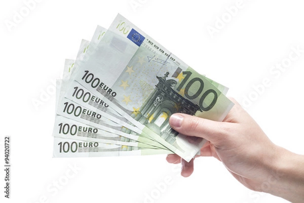 Obraz Bankoty na białym tle