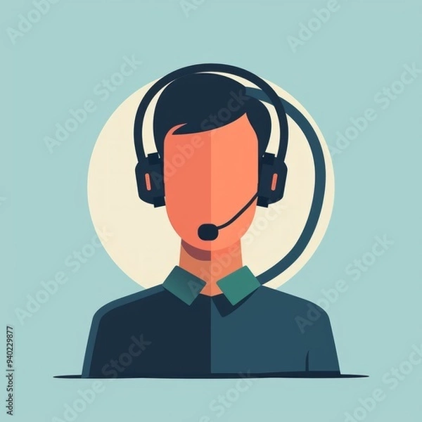 Obraz vector illustration of customer service icon, vector illustration of contact, customer service, call center icon, illustration of customer service