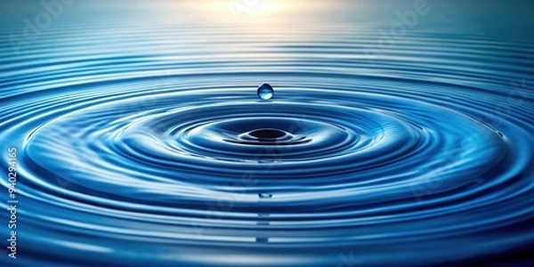 Fototapeta Abstract background featuring ripples of water , water, abstract, background, texture, blue, liquid, surface, reflection, motion, aqua