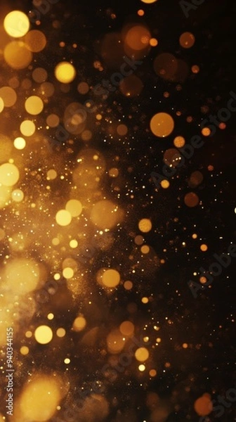 Fototapeta Enchanting Golden Fireworks and Purple Bokeh: Romantic Abstract Background for Valentine's Day, New Year's Eve, and Festive Celebrations. Elegant Minimalist Design with Copy Space for Holiday Marketin
