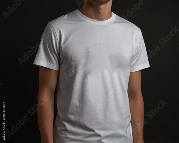 Fototapeta Minimalist T-Shirt Mockup Backgrounds for AI Design | Versatile Blank T-Shirt Backgrounds for Mockup Creations | Sleek T-Shirt Mockup AI Backgrounds for Designers | Creative Blank Canvas: T-Shirt Mock