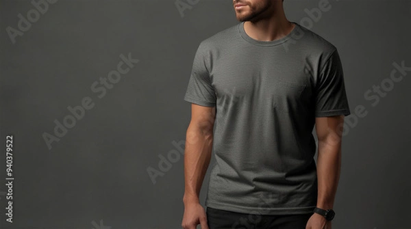 Fototapeta Minimalist T-Shirt Mockup Backgrounds for AI Design | Versatile Blank T-Shirt Backgrounds for Mockup Creations | Sleek T-Shirt Mockup AI Backgrounds for Designers | Creative Blank Canvas: T-Shirt Mock